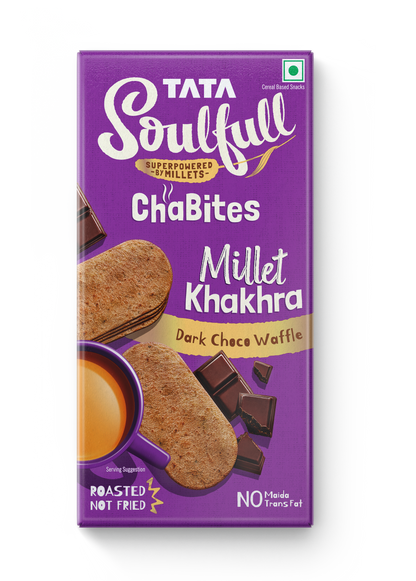Tata Soulfull Millet Khakra Dark choco Waffle - 108g