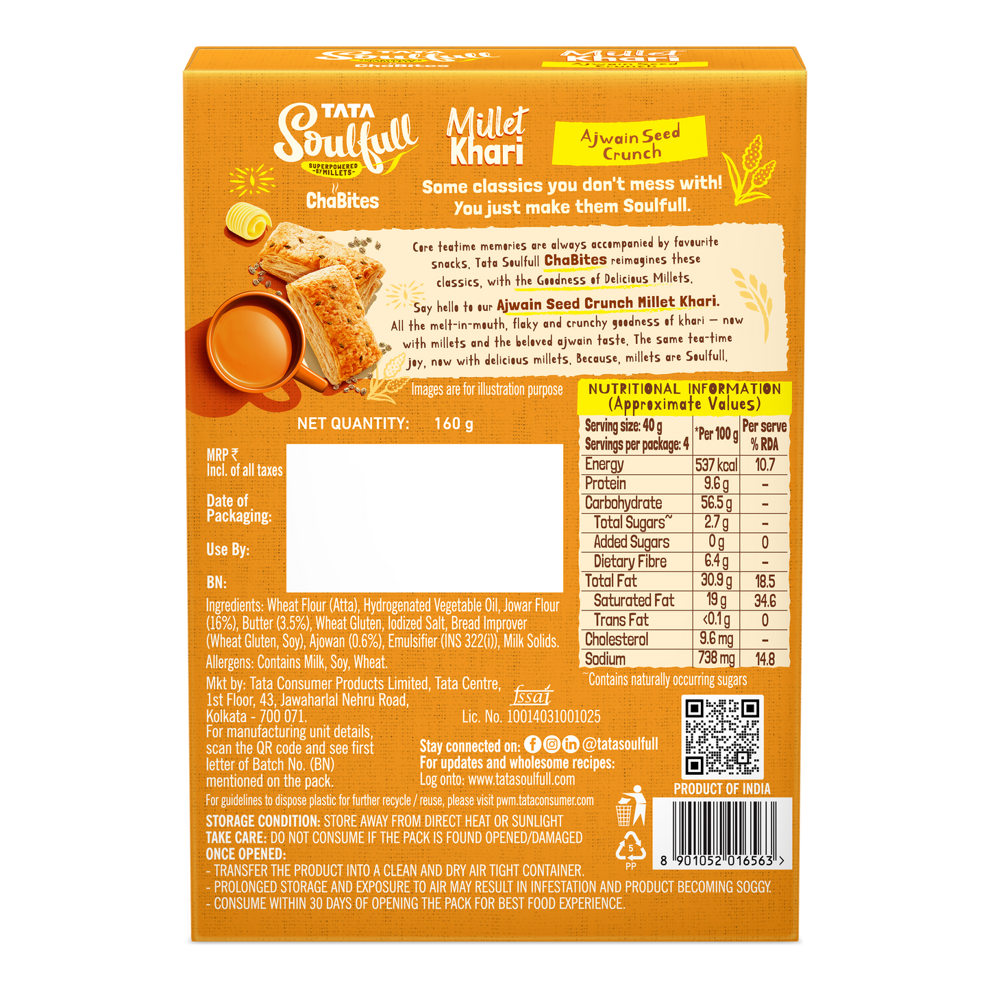 Tata Soulfull  Millet Khari Ajwain Seed Crunch
