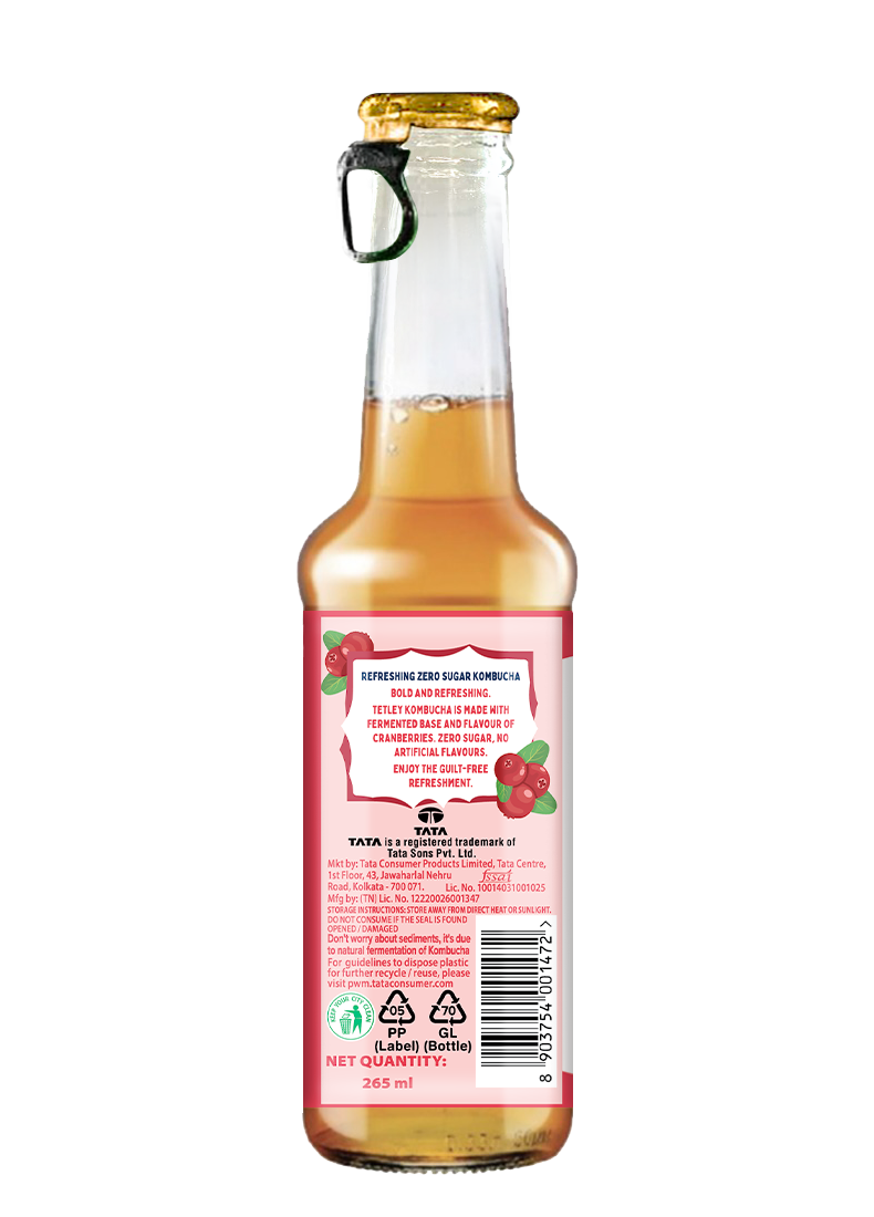 Tetley Kombucha Cranberry | 265 ml