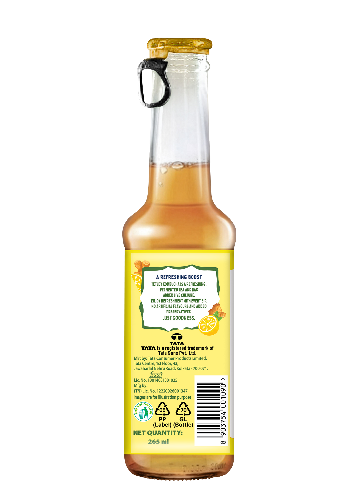 Tetley Kombucha Ginger lemon | 275 ml