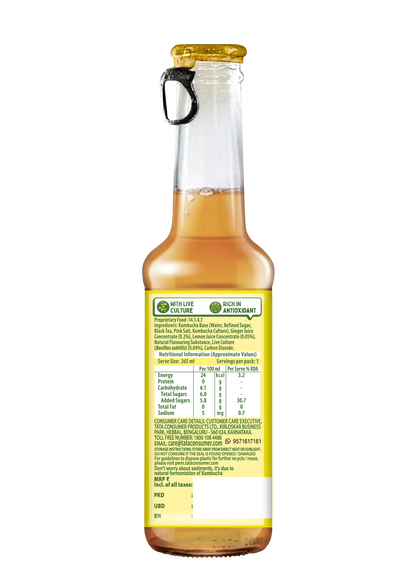 Tetley Kombucha Ginger lemon | 275 ml