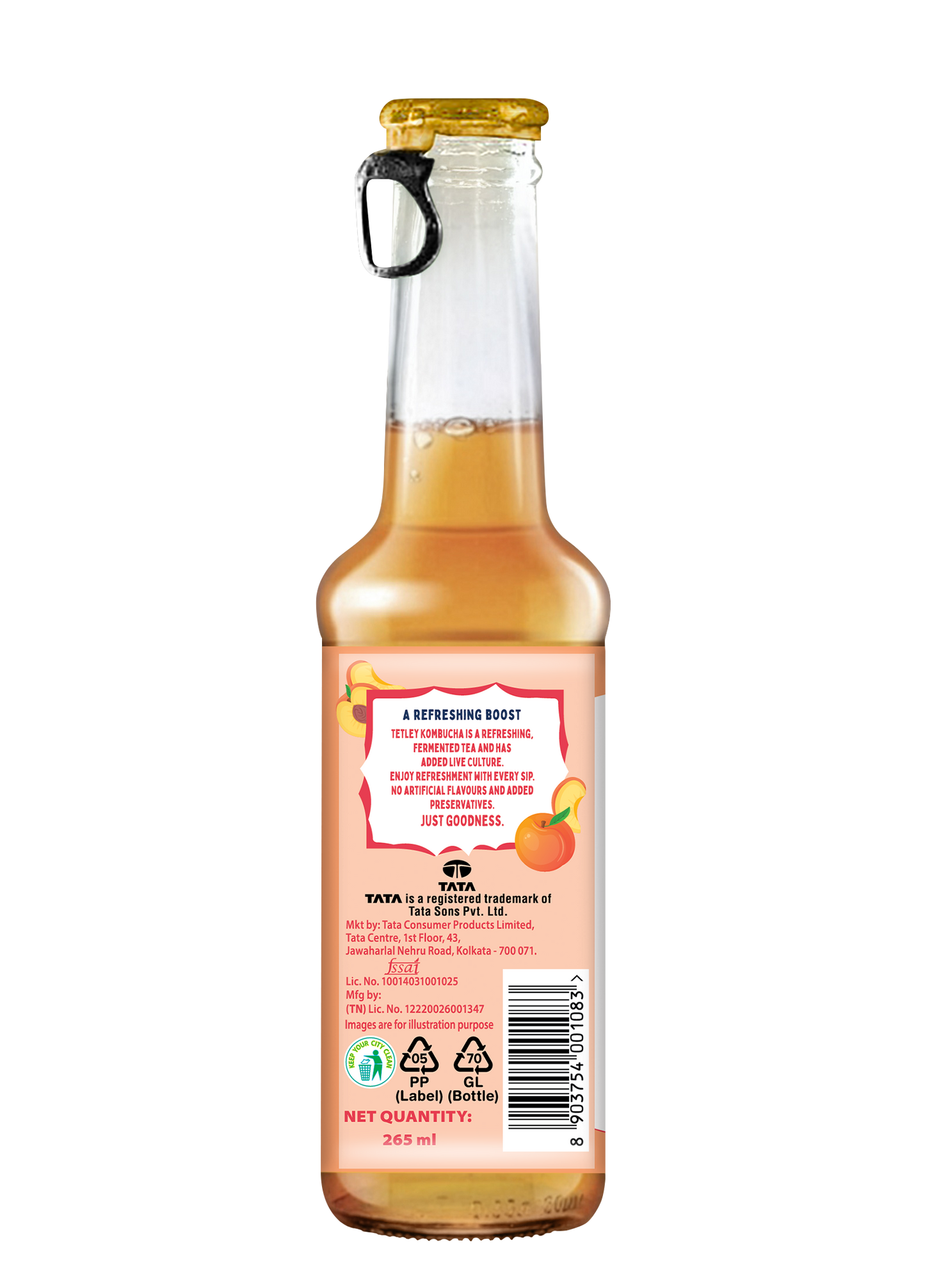 Tetley Kombucha Peach | 275 ml