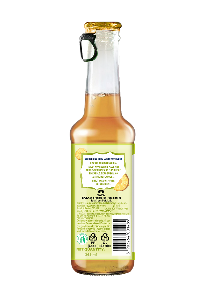 Tetley Kombucha Pineapple | 265 ml