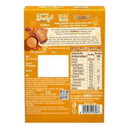 Tata Soulfull Millet Rusk Crunchy Seed Mix