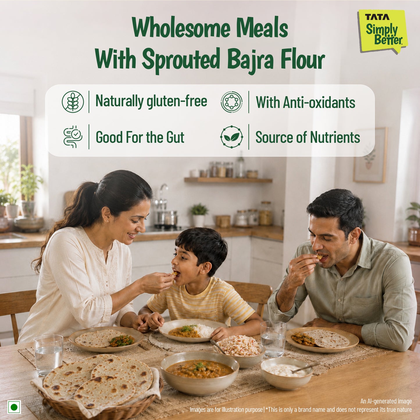 Tata Simply Better Sprouted Bajra Flour | 500g