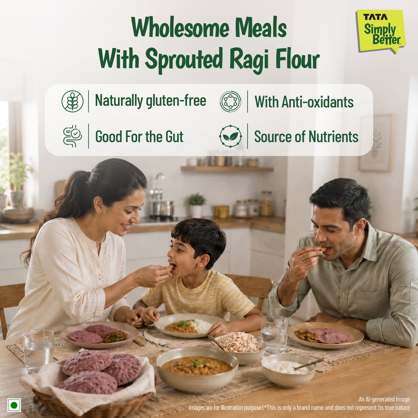Tata Simply Better Sprouted Ragi Flour | 500g
