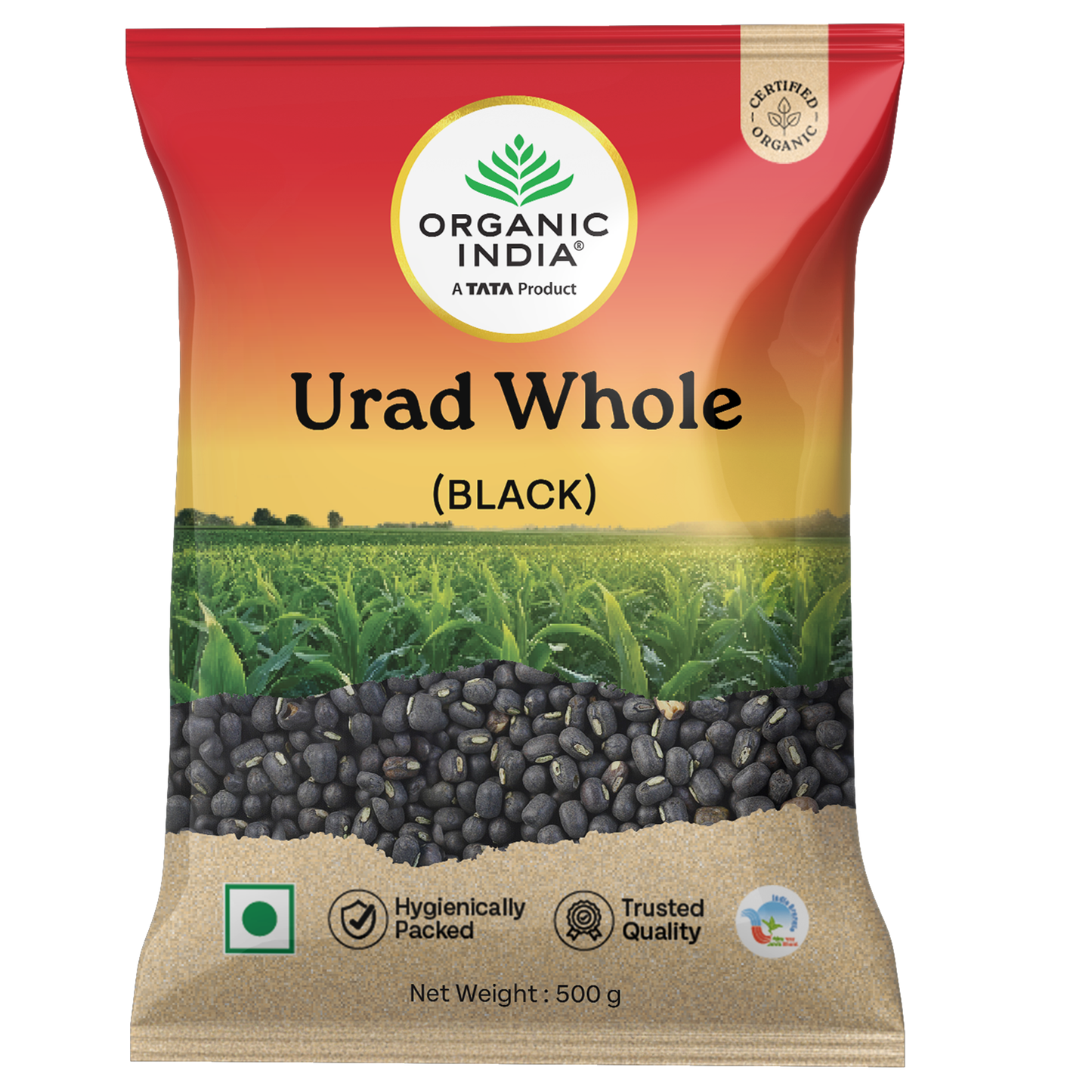 Organic India Urad Whole (Black) 500g
