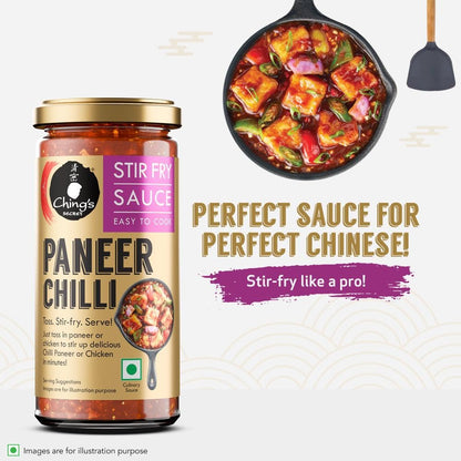 Ching’s Paneer Stir Fry Sauce | 250gm | No Added Colour, No MSG | Perfect for Hakka Noodles or Chowmein