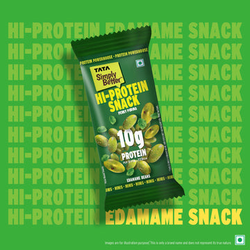 Tata Simply Better Hi-Protein Edamame Snack Perky Pudina Flavoured Beans | 28g
