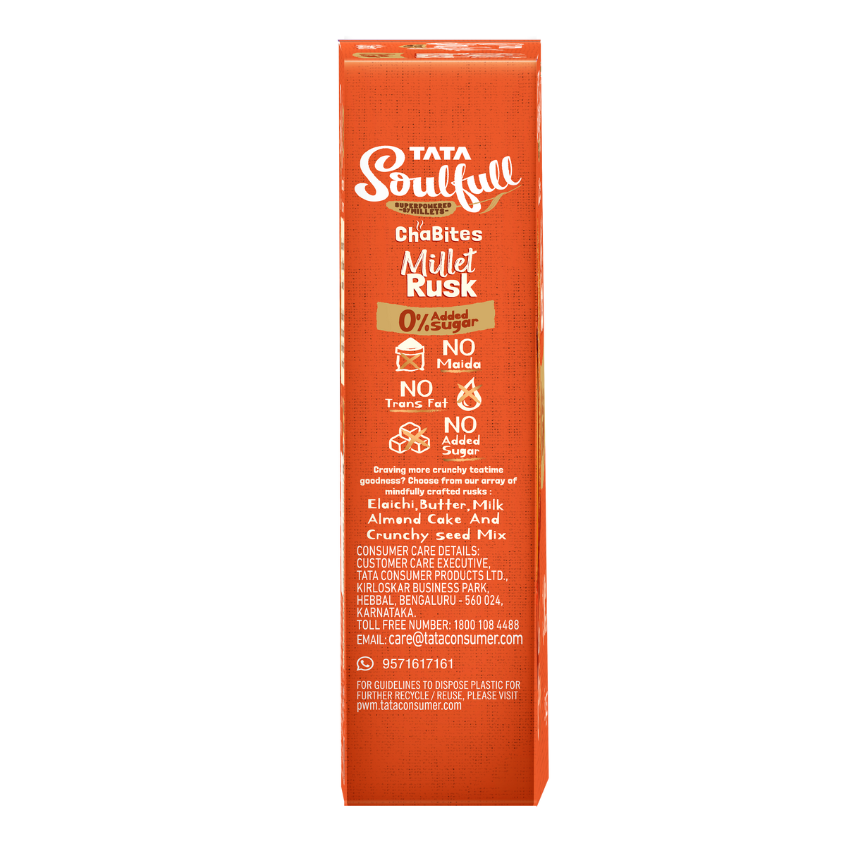Tata Soulfull Millet Rusk 0% Added Sugar