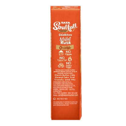 Tata Soulfull Millet Rusk 0% Added Sugar