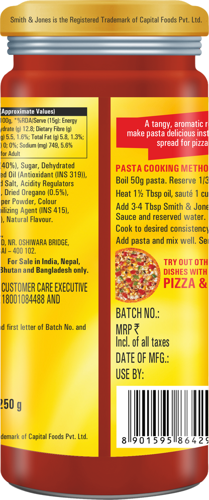 Smith & Jones Pizza & Pasta Sauce