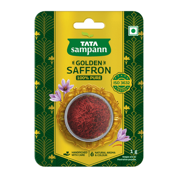 Golden Saffron, Pure Kesar | Natural Aroma & Colour | Pure Kesar | ISO 3632 Tested | 1g