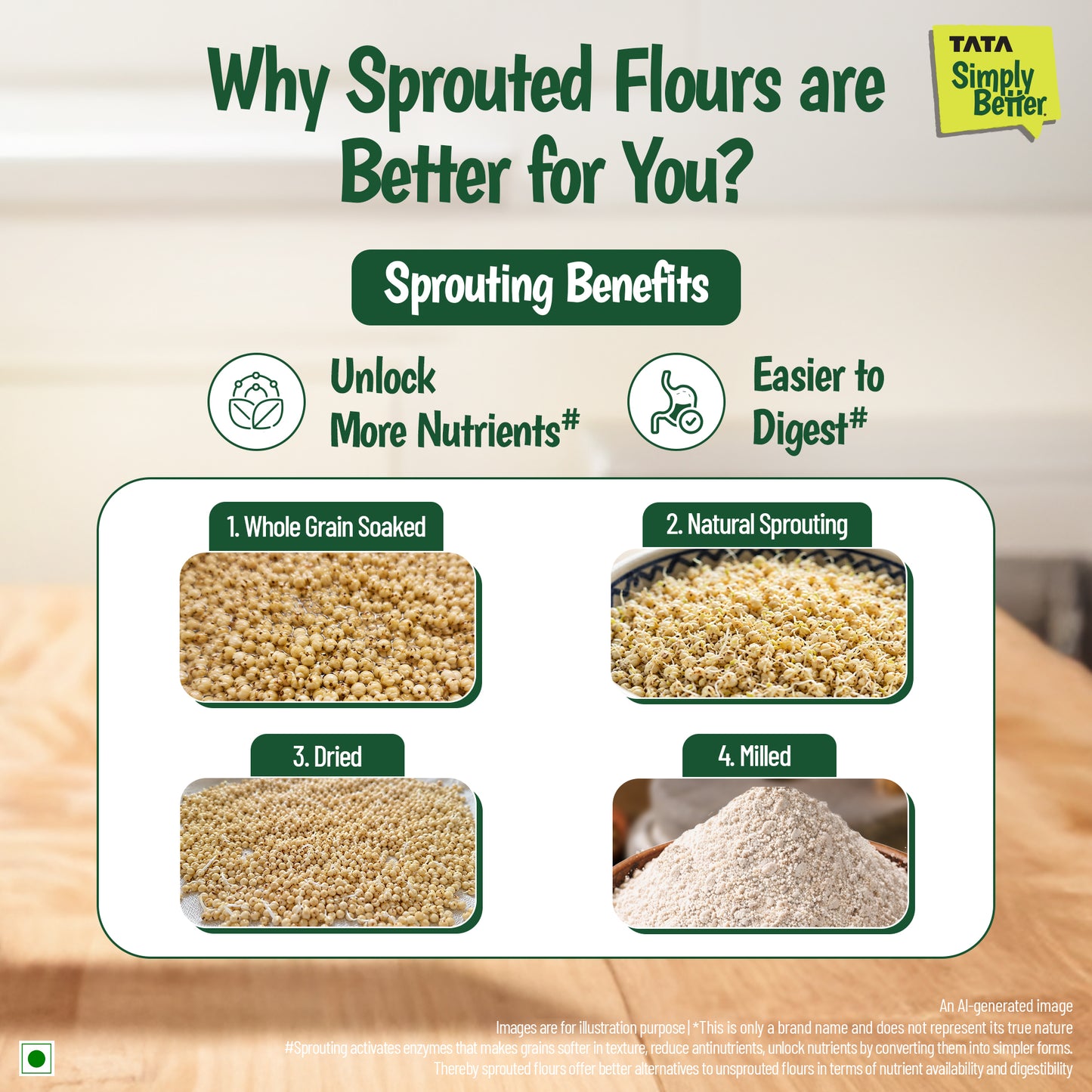 Tata Simply Better Sprouted Jowar Flour | 500g