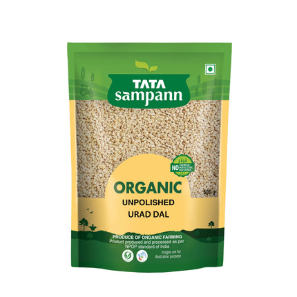 Tata Sampann Organic Urad Dal, 500 g