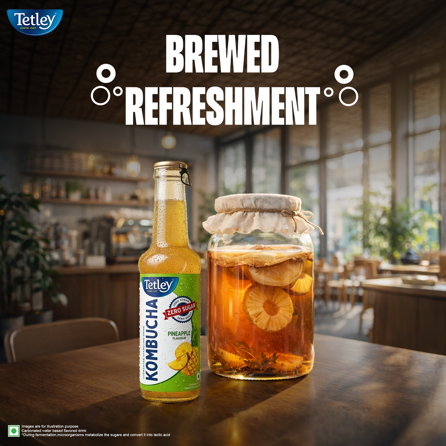 Tetley Kombucha Pineapple | 265 ml