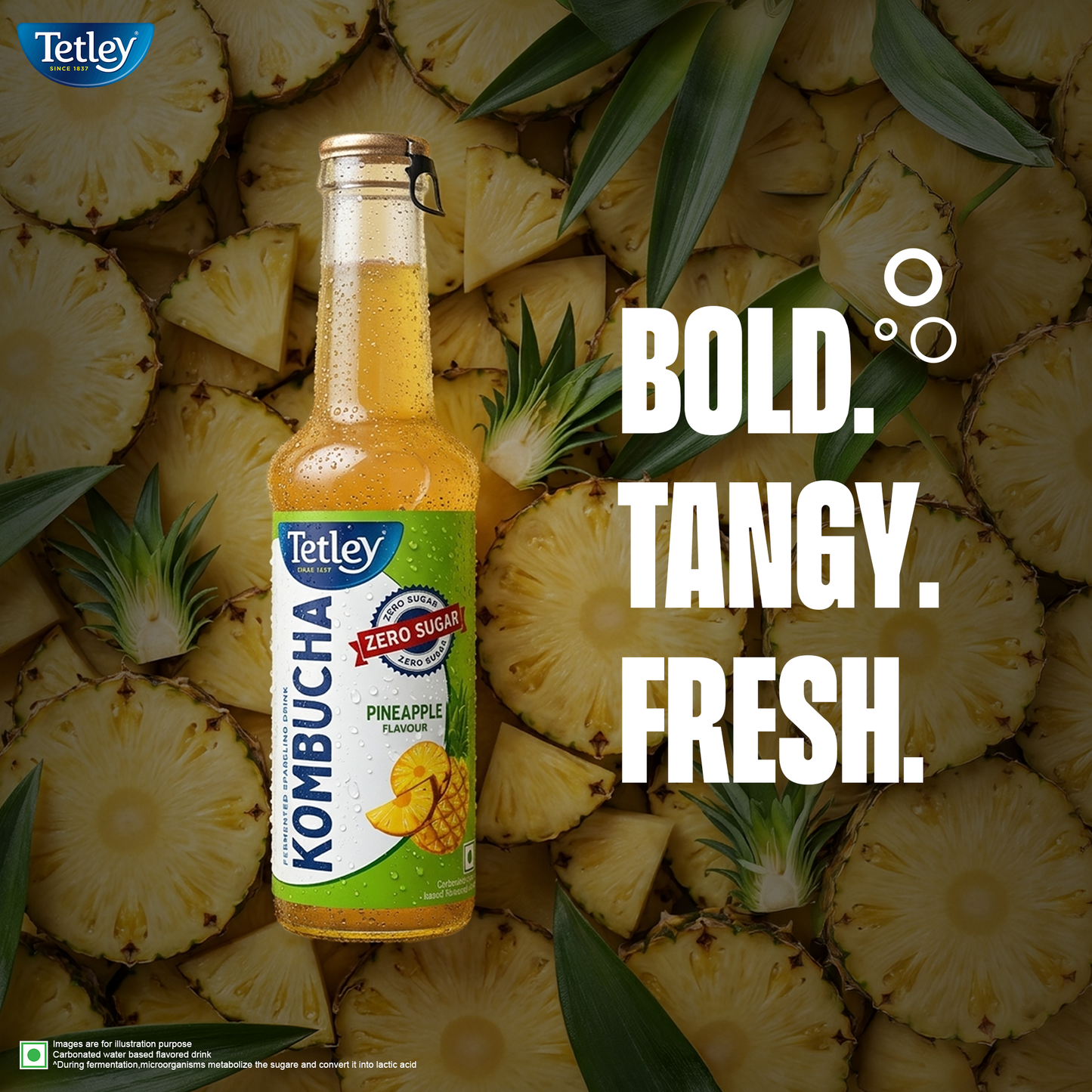 Tetley Kombucha Pineapple | 265 ml