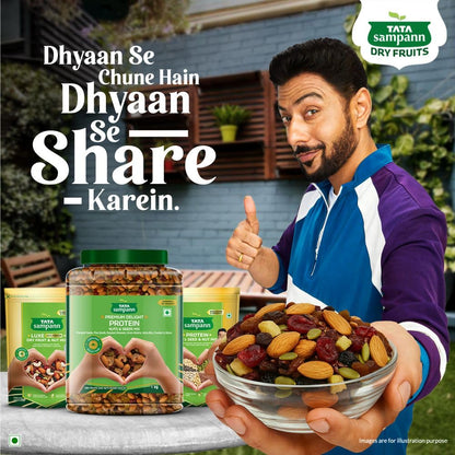 Premium Delight Protein Nuts & Seeds Mix | 1kg Pack | Protein Trail Mix | Mixed Dry Fruits, Roasted Almonds, Pumpkin and Flax Seeds, Green Raisins, Amla Bits, & Cranberries Slices | Reusable Jar