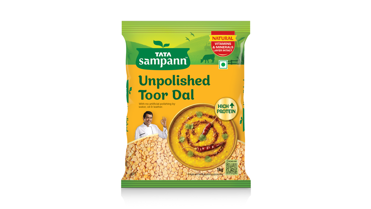Toor Dal / Arhar Dal Unpolished | Rich in Taste | Chef Recommended | 500g / 1Kg - New Pack