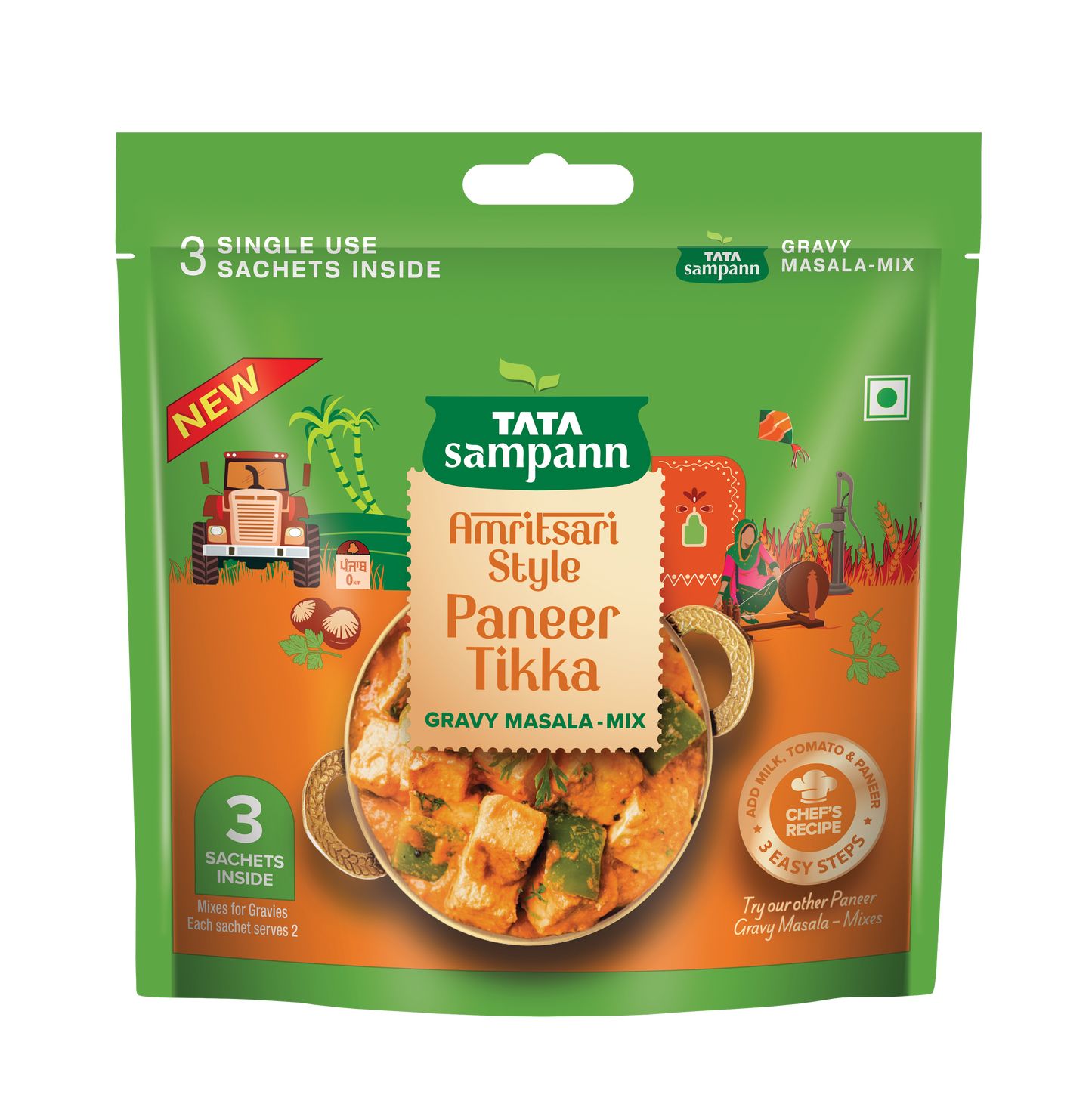 Amritsari Style Paneer Tikka Gravy masala Mix_ Shelf Pack
