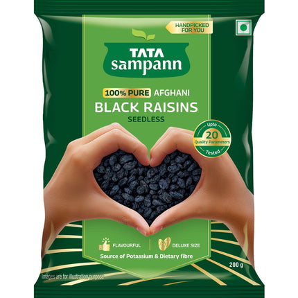 Tata Sampann 100% Pure, Afghani Black Raisins,  200 g
