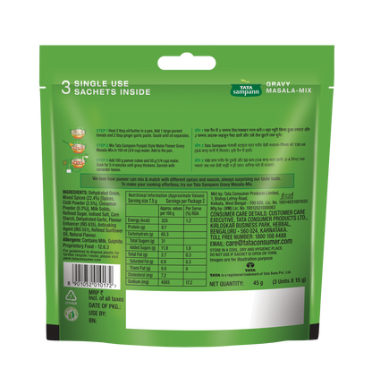 Punjabi Style Matar Paneer Gravy masala Mix_ Shelf Pack