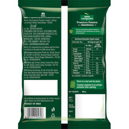 Tata Sampann 100% Pure, Premium Raisins,  500 g