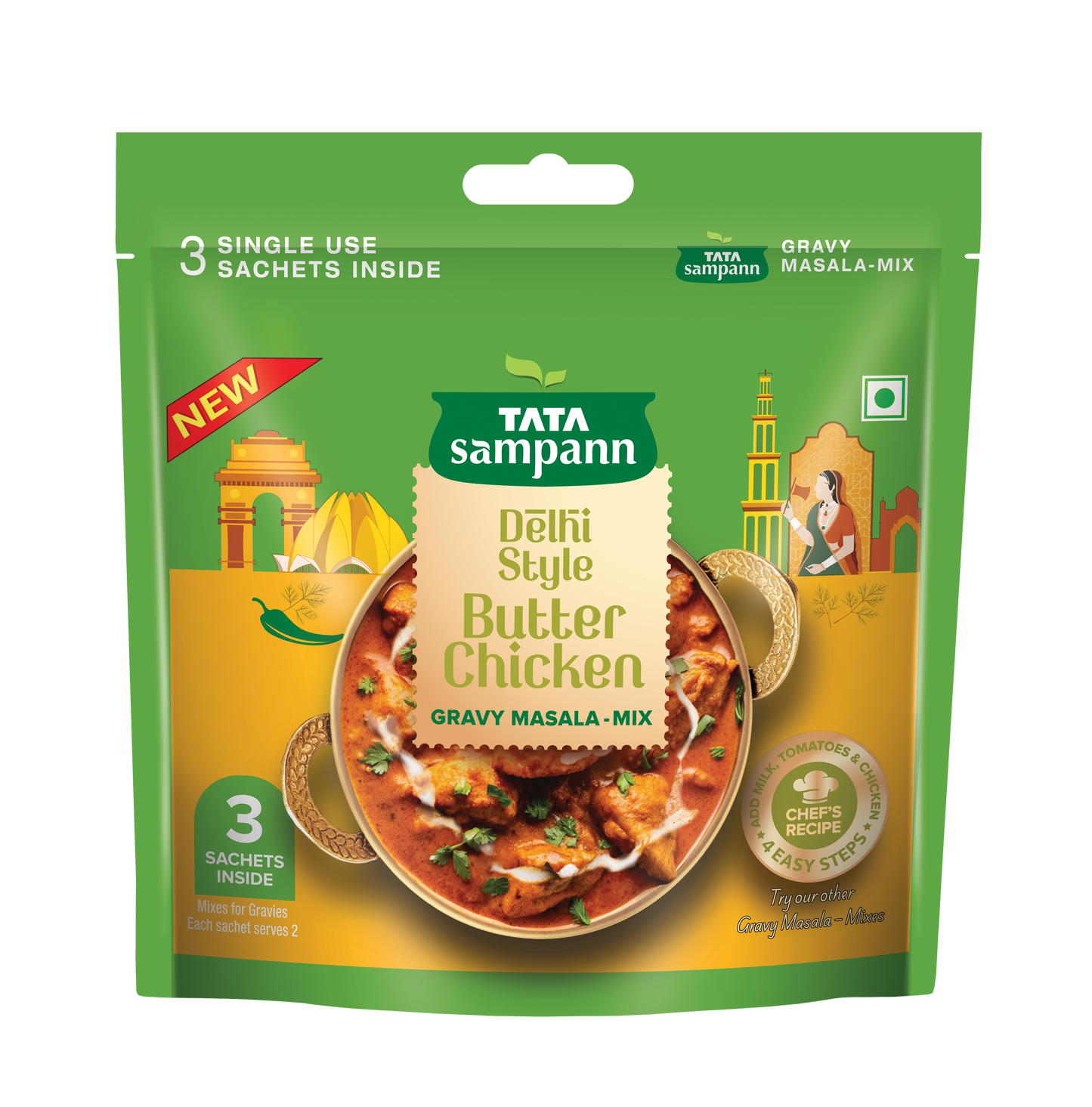 Delhi Style Butter Chicken Gravy masala Mix_ Shelf Pack