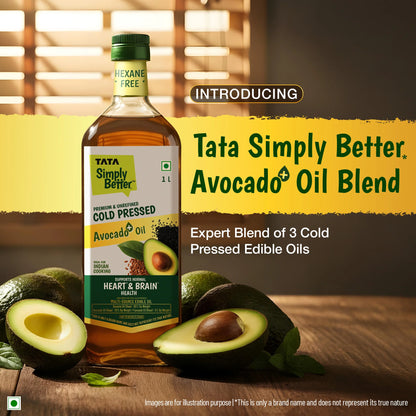 Tata Simply Better Cold Pressed Avocado+ Blended 1L ( Sesame + Avocado + Flax Seed)