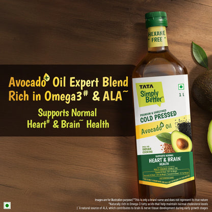 Tata Simply Better Cold Pressed Avocado+ Blended 1L ( Sesame + Avocado + Flax Seed)