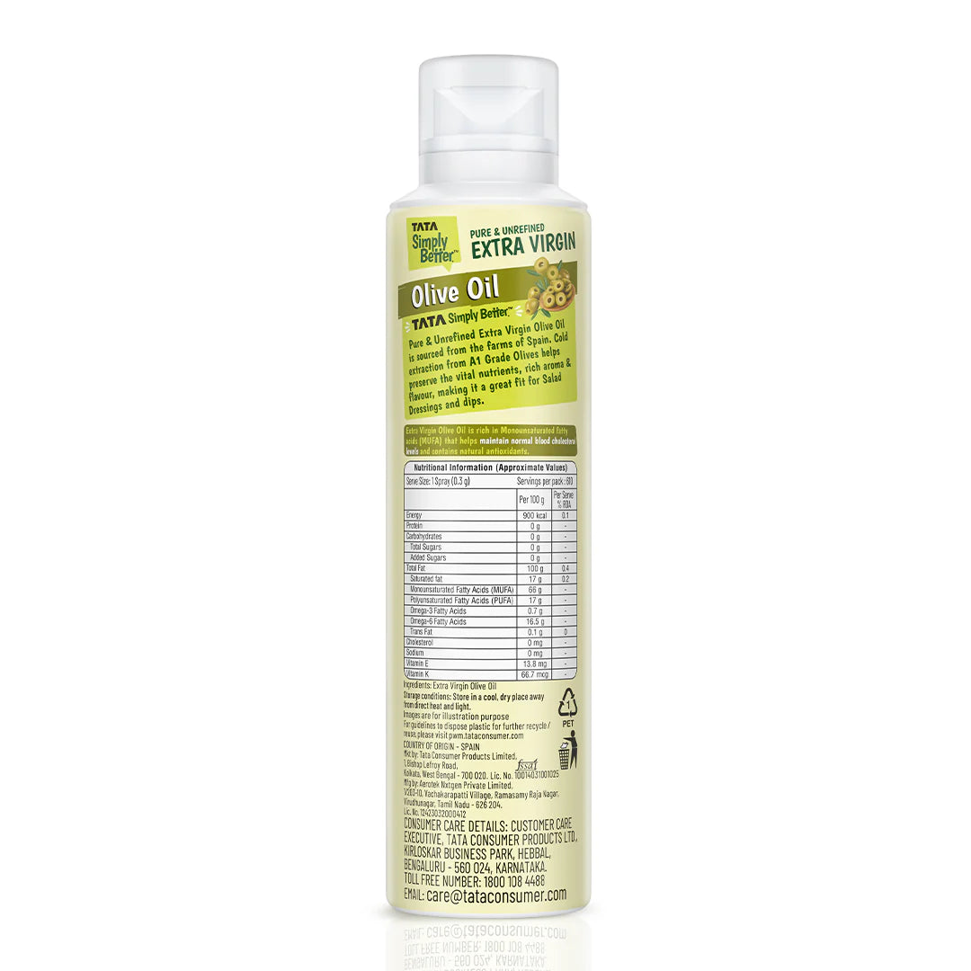 Tata Simply Better Extra Virgin Olive Oil Spray 200ml