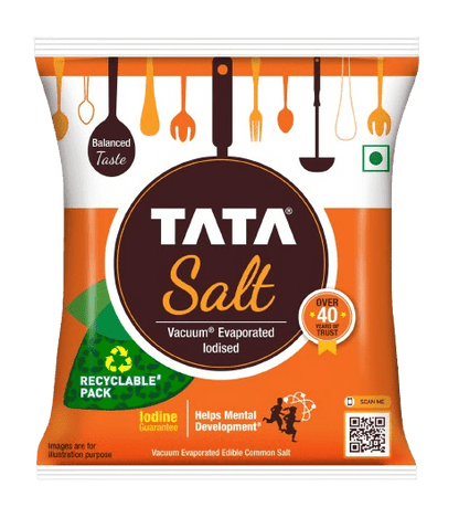 Tata Salt 1 Kg | Free flowing & Iodised Namak | Vacuum Evaporated | Salt in Fresh