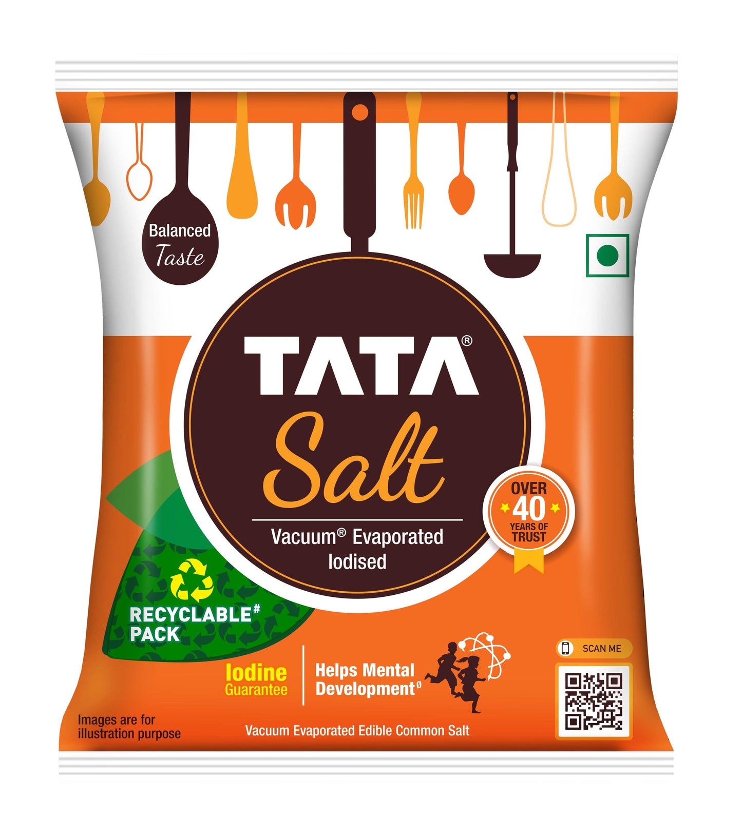Tata Salt 1 Kg | Free flowing & Iodised Namak | Vacuum Evaporated | Salt in Fresh