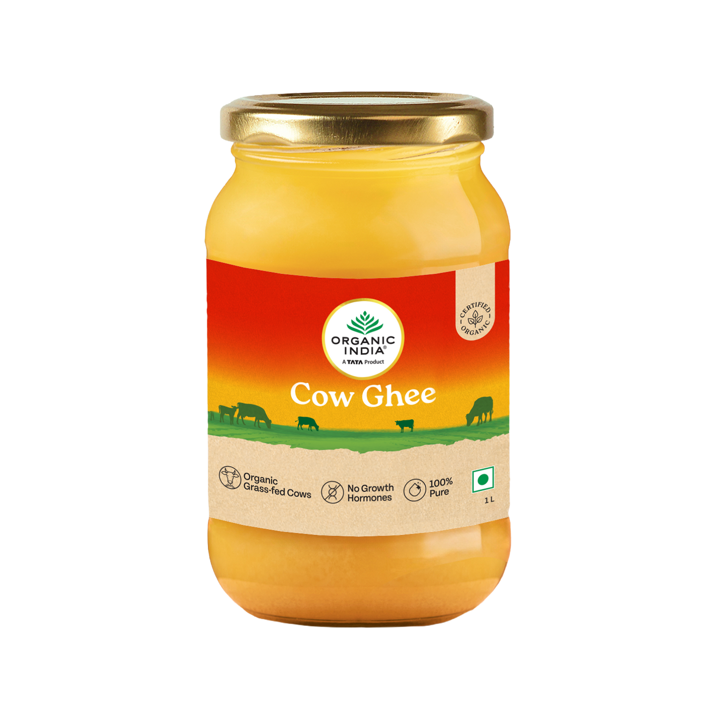 Organic India Cow Ghee | Authentic Taste | Rich in Healthy Fat - 500 ml