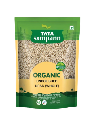Organic Urad Dal Whole Unpolished| Rich in Nutrients | Stringent quality check | 500g
