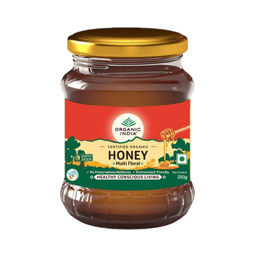 Organic India Multi Floral Honey | Pure, Natural & Organic | Rich in Nutrients|  Boosts Immunity, Supports Digestion | 250g / 500g
