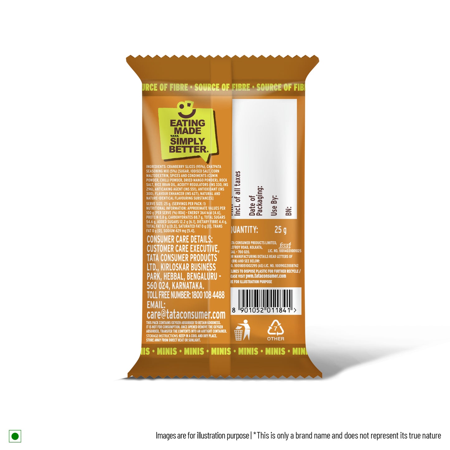 Flavored Berry - 25g - Single Serve(Cranberry - Chatpata)