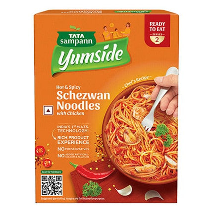Yumside Schezwan Noodles with Chicken | Hot & Spicy | Ready to Eat Meal | 285g
