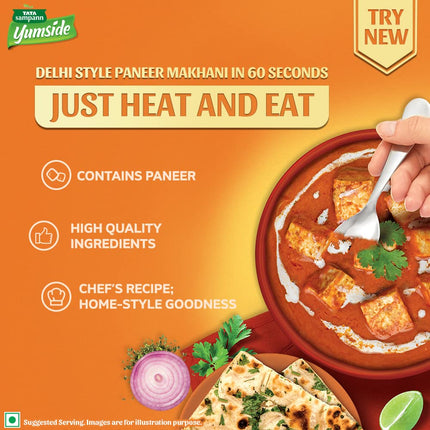 Yumside Delhi Style Paneer Makhani | Ready to Eat Meal | 285g