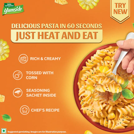 Yumside Cheesy Pasta with Black Olives | Rich & Creamy | Ready to Eat Meal | 285g*2
