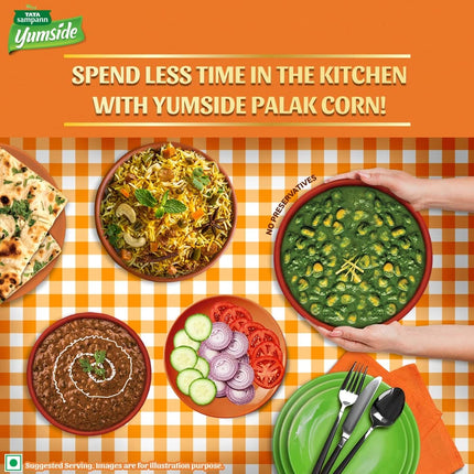 Yumside Punjabi Style Palak Corn | Ready to Eat Meal | 285g