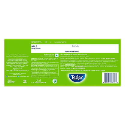 Tetley | Ginger, Mint & Lemon Flavored Green Tea | 100 Tea Bags