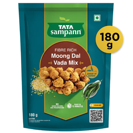 Tata Sampann | Moong Dal Vada Mix| Ready to Cook Mix |180g