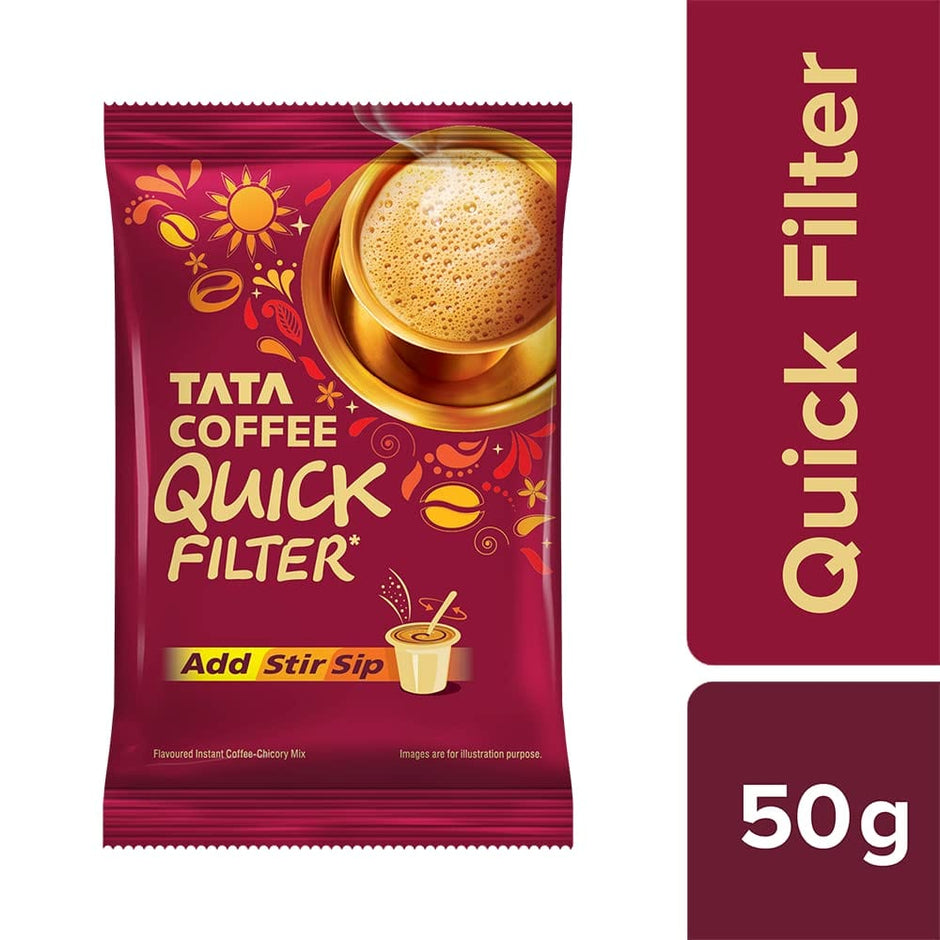 Tata Coffee Quick Filter Pouch 50g Tata Nutrikorner