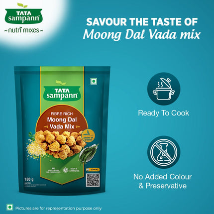 Tata Sampann | Moong Dal Vada Mix| Ready to Cook Mix |180g