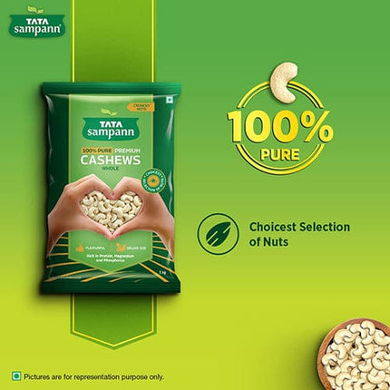 Tata Sampann 100% Pure, Premium Cashews, 1 Kg