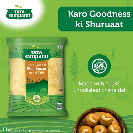 Tata Sampann 100% Chana Dal Fine Besan, 1kg