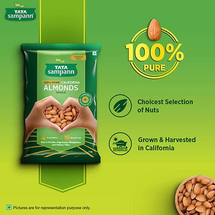 Tata Sampann 100% Pure, California Almonds, 500 g