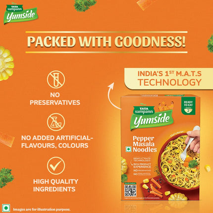 Yumside Pepper Masala Noodles | Ready to Eat Meal | 285g