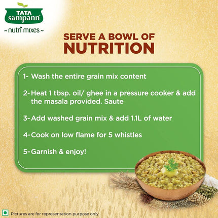 Tata Sampann 6 Grain Khichdi Mix| Ready to Cook Mix, 180g